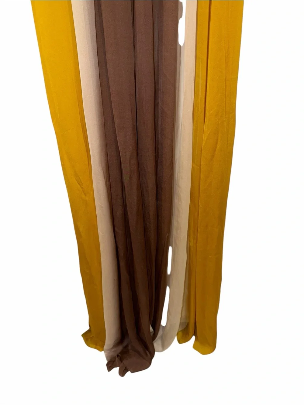 Rick Owens Yellow Brown White Cape Sheer Silk Runway One Size Rare EUC 🟡